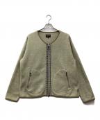 PENDLETON×JOURNAL STANDARD relume別注ペンドルトン×ジャーナルスタンダード レリューム ベッチュウ）の古着「ノーカラーフリースジャケット」｜ベージュ