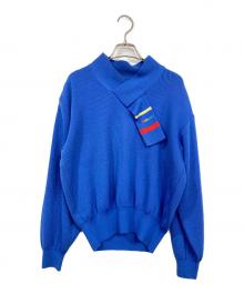 LEONARD（レオナール）の古着「背面刺繍付リブニット」｜ブルー