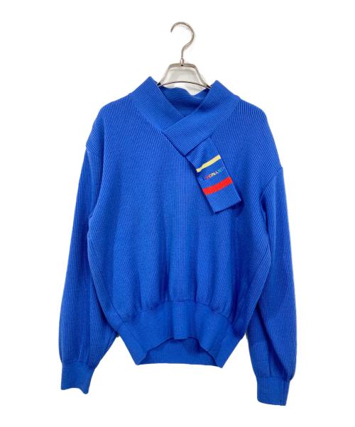 LEONARD（レオナール）LEONARD (レオナール) 背面刺繍付リブニット ブルー サイズ:表記なしの古着・服飾アイテム