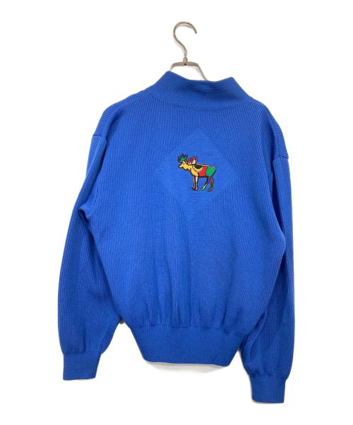 LEONARD（レオナール）LEONARD (レオナール) 背面刺繍付リブニット ブルー サイズ:表記なしの古着・服飾アイテム