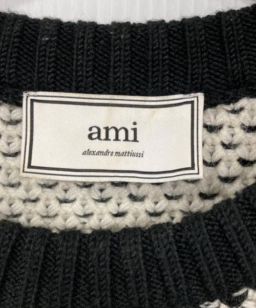 AMI Alexandre Mattiussi（アミアレクサンドルマテュッシ）AMI Alexandre Mattiussi (アミアレクサンドルマテュッシ) ニット ブラック サイズ:XSの古着・服飾アイテム