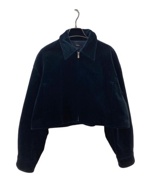 theory（セオリー）theory (セオリー) ベルベットクロップジャケット ネイビー サイズ:Sの古着・服飾アイテム