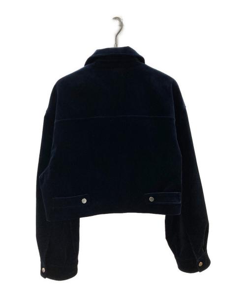 theory（セオリー）theory (セオリー) ベルベットクロップジャケット ネイビー サイズ:Sの古着・服飾アイテム
