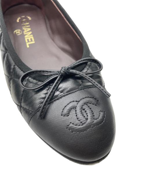 CHANEL（シャネル）CHANEL (シャネル) バレリーナ マトラッセ ココマーク パンプス ブラック サイズ:35Cの古着・服飾アイテム