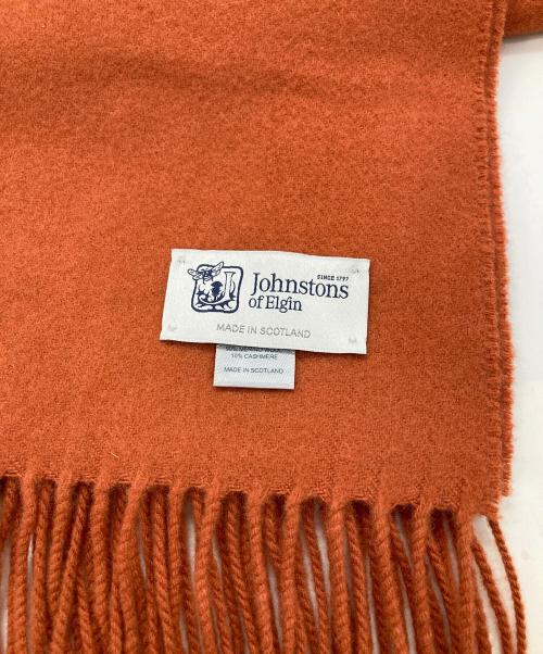 JOHNSTONS OF ELGIN（ジョンストンズオブエルガン）JOHNSTONS OF ELGIN (ジョンストンズオブエルガン) マフラー オレンジの古着・服飾アイテム
