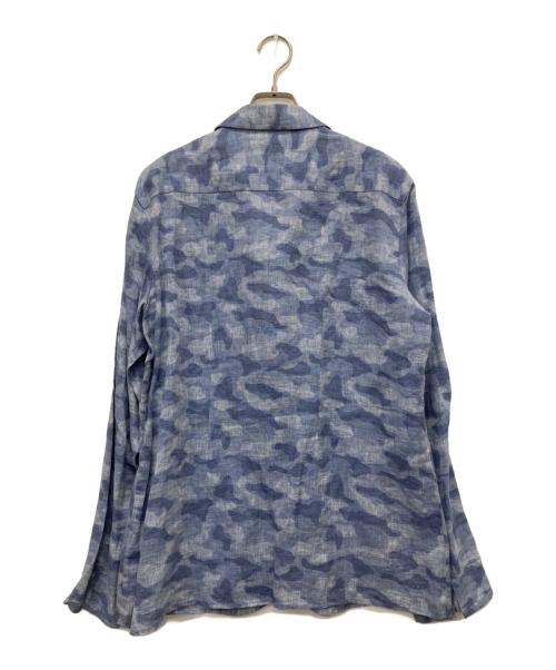 LARDINI（ラルディーニ）LARDINI (ラルディーニ) リネンジャケット ブルー サイズ:Ｍの古着・服飾アイテム