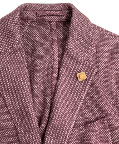 LARDINI（ラルディーニ）LARDINI (ラルディーニ) ウールテーラードジャケット ワインレッド サイズ:48の古着・服飾アイテム