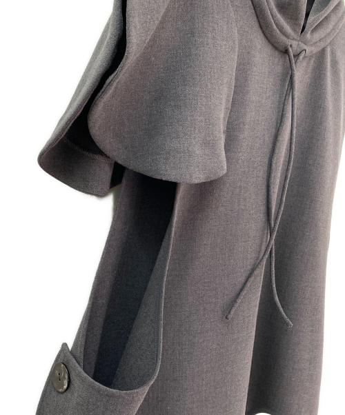 ENFOLD（エンフォルド）ENFOLD (エンフォルド) CIRCLE SLEEVE HOODIE PULLOVER チャコールグレー サイズ:38の古着・服飾アイテム