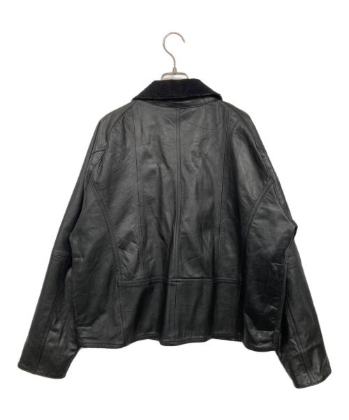 yoused（ユーズド）yoused (ユーズド) LEATHER FISHING JACKET/レザーフィッシングジャケット ブラック サイズ:2の古着・服飾アイテム
