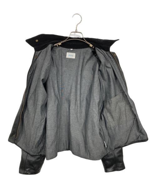 yoused（ユーズド）yoused (ユーズド) LEATHER FISHING JACKET/レザーフィッシングジャケット ブラック サイズ:2の古着・服飾アイテム