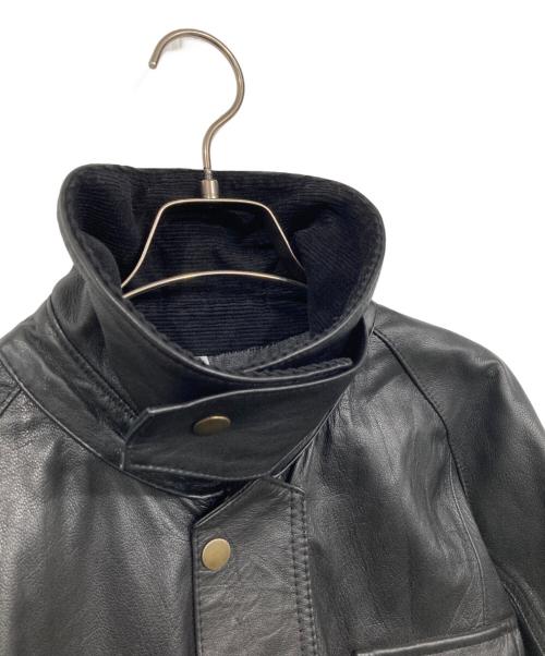 yoused（ユーズド）yoused (ユーズド) LEATHER FISHING JACKET/レザーフィッシングジャケット ブラック サイズ:2の古着・服飾アイテム