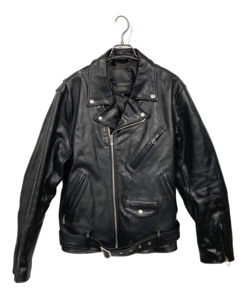 JACKROSE（ジャックローズ）JACKROSE (ジャックローズ) ホースオイルレザーダブルライダースジャケット ブラック サイズ:5の古着・服飾アイテム