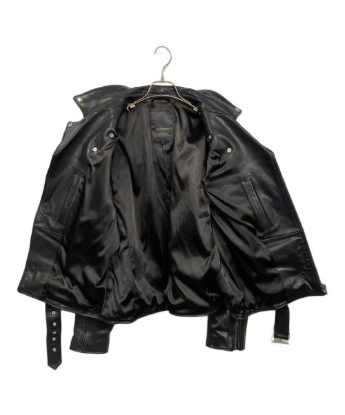JACKROSE（ジャックローズ）JACKROSE (ジャックローズ) ホースオイルレザーダブルライダースジャケット ブラック サイズ:5の古着・服飾アイテム