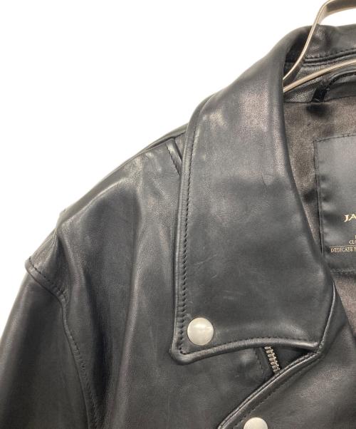 JACKROSE（ジャックローズ）JACKROSE (ジャックローズ) ホースオイルレザーダブルライダースジャケット ブラック サイズ:5の古着・服飾アイテム