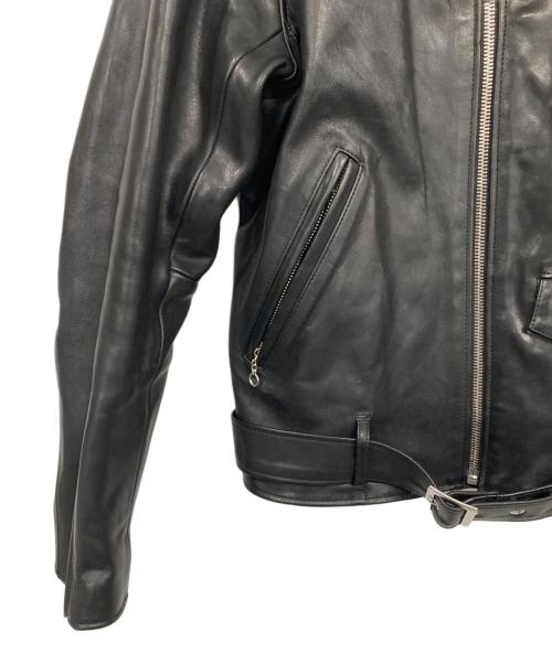JACKROSE（ジャックローズ）JACKROSE (ジャックローズ) ホースオイルレザーダブルライダースジャケット ブラック サイズ:5の古着・服飾アイテム