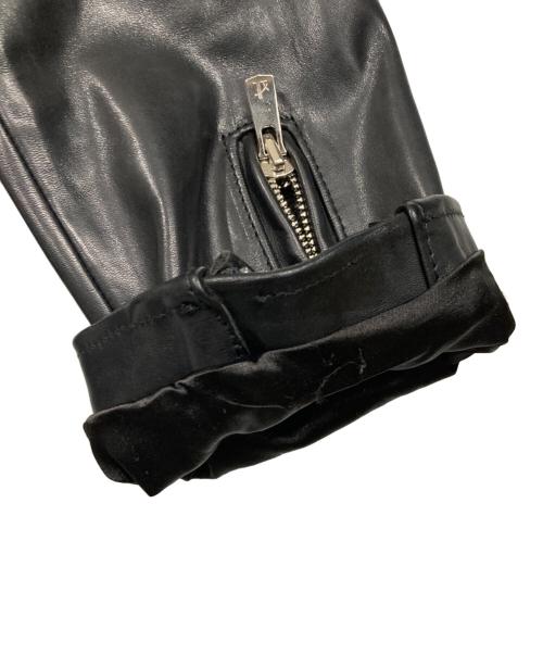 JACKROSE（ジャックローズ）JACKROSE (ジャックローズ) ホースオイルレザーダブルライダースジャケット ブラック サイズ:5の古着・服飾アイテム