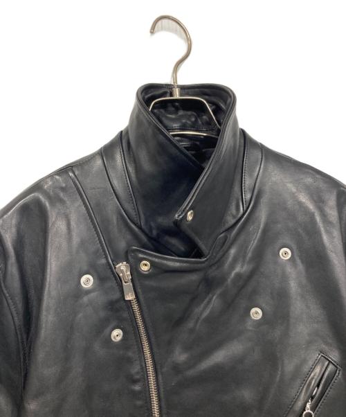 JACKROSE（ジャックローズ）JACKROSE (ジャックローズ) ホースオイルレザーダブルライダースジャケット ブラック サイズ:5の古着・服飾アイテム
