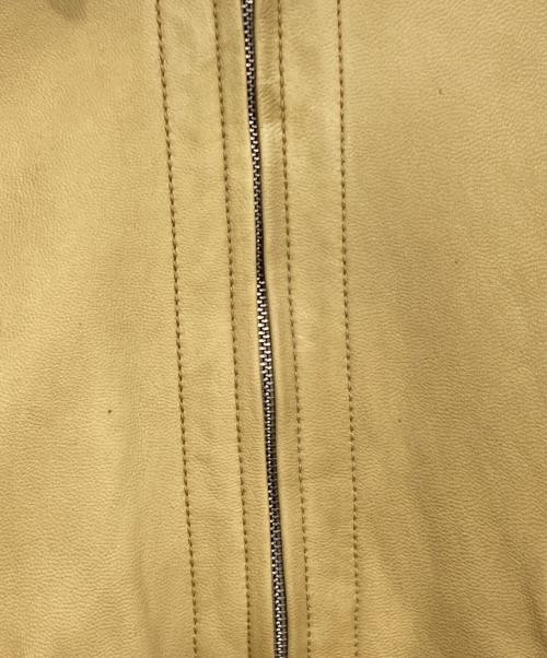 BEAUTY&YOUTH（ビューティーアンドユース）BEAUTY&YOUTH (ビューティーアンドユース) レザージャケット ベージュ サイズ:Sの古着・服飾アイテム