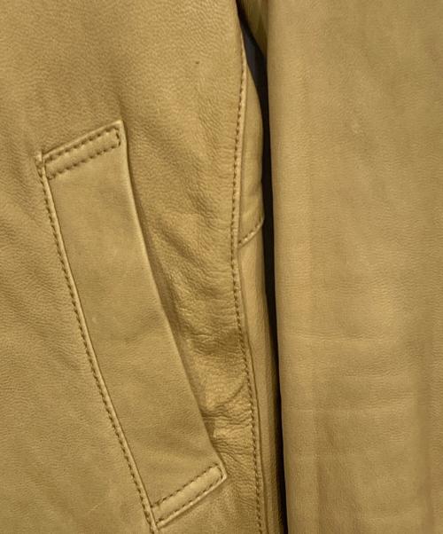 BEAUTY&YOUTH（ビューティーアンドユース）BEAUTY&YOUTH (ビューティーアンドユース) レザージャケット ベージュ サイズ:Sの古着・服飾アイテム