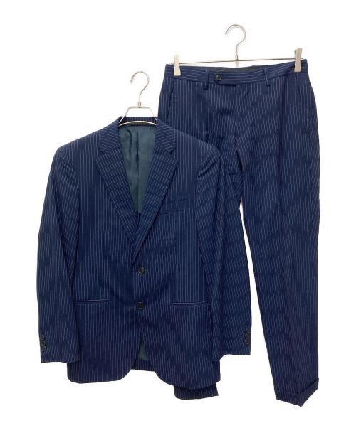 green label relaxing（グリーンレーベルリラクシング）green label relaxing (グリーンレーベルリラクシング) ストライプセットアップスーツ ネイビー サイズ:44/76の古着・服飾アイテム