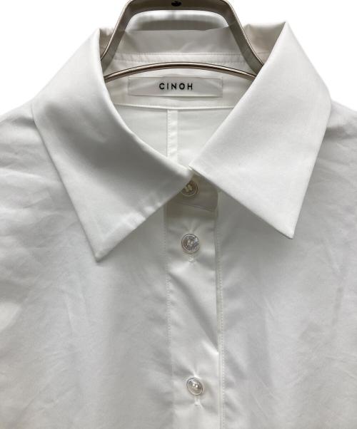 CINOH（チノ）CINOH (チノ) ブラウンジングシャツ ホワイト サイズ:38の古着・服飾アイテム