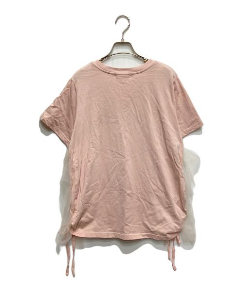 CADUNE（カデュネ）CADUNE (カデュネ) サイドチュールロゴTシャツ ピンク サイズ:38の古着・服飾アイテム