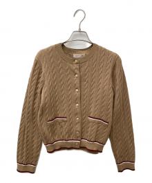 Apuweiser-riche（アプワイザーリッシェ）の古着「配色ケーブルカーデアンサンブル」｜ブラウン