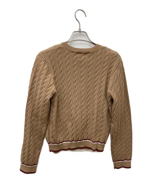 Apuweiser-riche（アプワイザーリッシェ）Apuweiser-riche (アプワイザーリッシェ) 配色ケーブルカーデアンサンブル ブラウン サイズ:2の古着・服飾アイテム