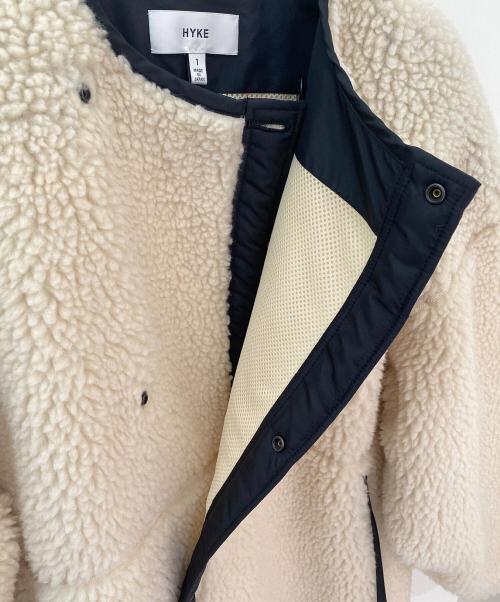 HYKE（ハイク）HYKE (ハイク) FAUX SHEARLING COAT アイボリー サイズ:1の古着・服飾アイテム