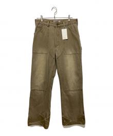 NO MAINTENANCE（ノーメンテナンス）の古着「Faded Bull Denim Double Knees」｜ベージュ