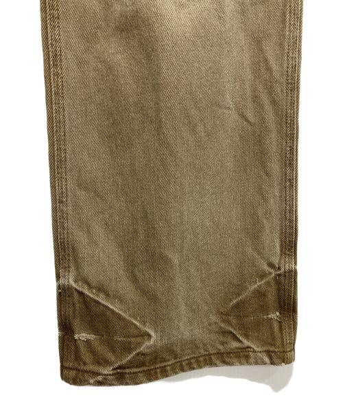 NO MAINTENANCE（ノーメンテナンス）NO MAINTENANCE (ノーメンテナンス) Faded Bull Denim Double Knees ベージュ サイズ:32の古着・服飾アイテム