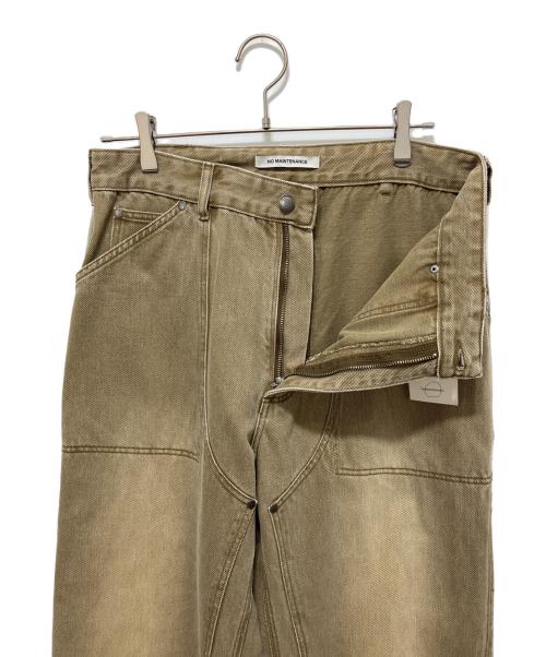 NO MAINTENANCE（ノーメンテナンス）NO MAINTENANCE (ノーメンテナンス) Faded Bull Denim Double Knees ベージュ サイズ:32の古着・服飾アイテム