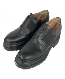 Pollini（ポリーニ）の古着「レザーシューズ」｜ブラック