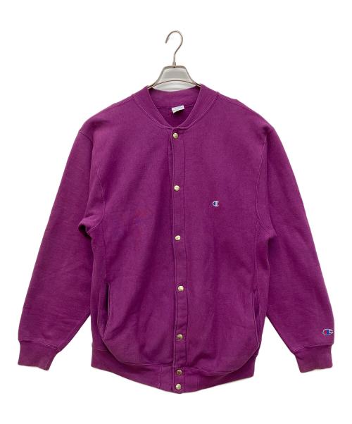 Champion（チャンピオン）Champion (チャンピオン) 90'S リバースウィーブ フルスナップカーディガン パープル サイズ:XLの古着・服飾アイテム