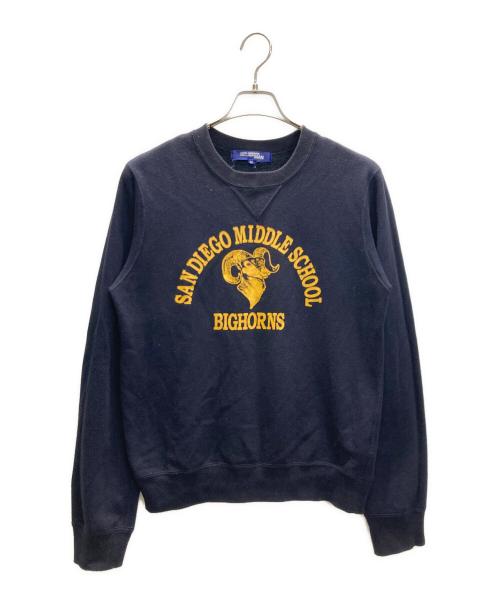 COMME des GARCONS JUNYA WATANABE MAN（コム デ ギャルソン ジュンヤ ワタナベ マン）COMME des GARCONS JUNYA WATANABE MAN (コム デ ギャルソン ジュンヤ ワタナベ マン) San Diego Middle School Bighorns Crew Neck ブラック サイズ:Mの古着・服飾アイテム