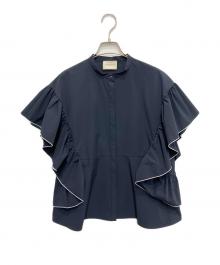 UNITED ARROWS（ユナイテッドアローズ）の古着「イージー フレアスリーブ ブラウス」｜ネイビー