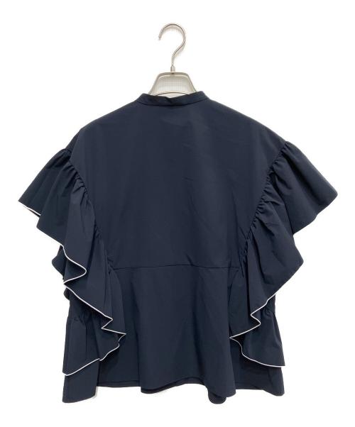 UNITED ARROWS（ユナイテッドアローズ）UNITED ARROWS (ユナイテッドアローズ) イージー フレアスリーブ ブラウス ネイビー サイズ:freeの古着・服飾アイテム