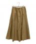 MACPHEE（マカフィー）の古着「ダブルサテン タックギャザーフレアスカート」｜ベージュ