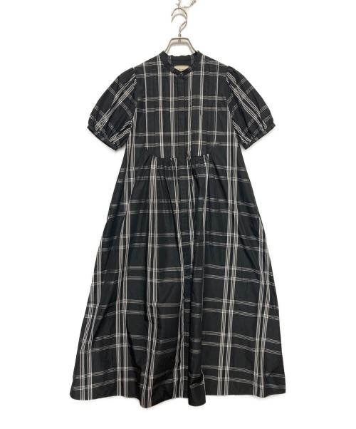 UNITED ARROWS（ユナイテッドアローズ）UNITED ARROWS (ユナイテッドアローズ) タフタ ピンタック ワンピース ブラック サイズ:表記なしの古着・服飾アイテム