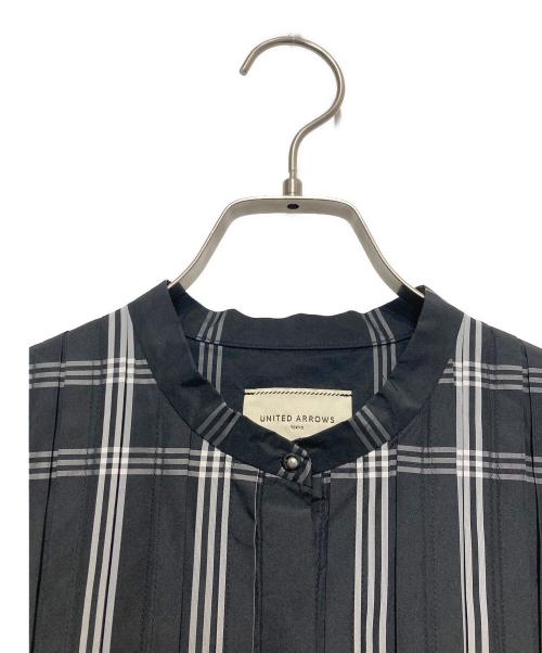 UNITED ARROWS（ユナイテッドアローズ）UNITED ARROWS (ユナイテッドアローズ) タフタ ピンタック ワンピース ブラック サイズ:表記なしの古着・服飾アイテム