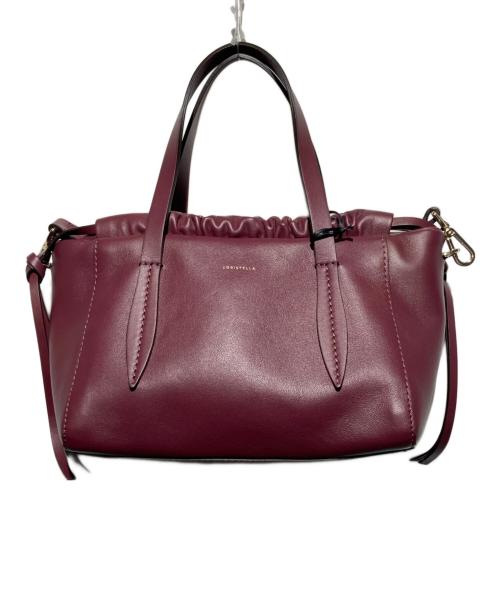 LORISTELLA（ロリステッラ）LORISTELLA (ロリステッラ) ギャザー ショルダートート ボルドーの古着・服飾アイテム