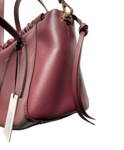 LORISTELLA（ロリステッラ）LORISTELLA (ロリステッラ) ギャザー ショルダートート ボルドーの古着・服飾アイテム