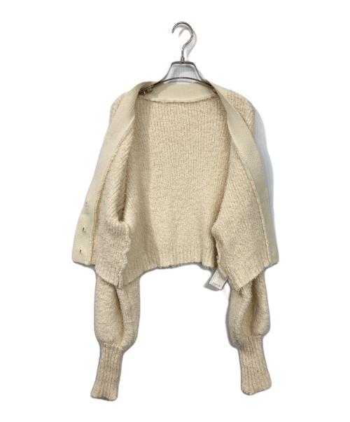 MAISON SPECIAL（メゾンスペシャル）MAISON SPECIAL (メゾンスペシャル) カールヤーンニットカーディガン アイボリー サイズ:FREEの古着・服飾アイテム