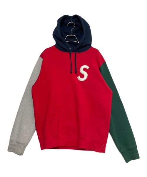 SUPREME（シュプリーム）SUPREME (シュプリーム) S Logo Colorblocked Hooded Sweatshirt マルチカラー サイズ:Mの古着・服飾アイテム