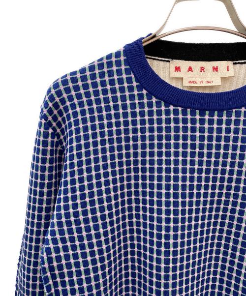 MARNI（マルニ）MARNI (マルニ) ハーフ＆ハーフニット ブルー サイズ:38の古着・服飾アイテム