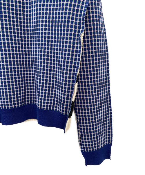 MARNI（マルニ）MARNI (マルニ) ハーフ＆ハーフニット ブルー サイズ:38の古着・服飾アイテム