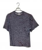 DRIES VAN NOTENドリスヴァンノッテン）の古着「プリントメッシュＴシャツ」｜ブラウン