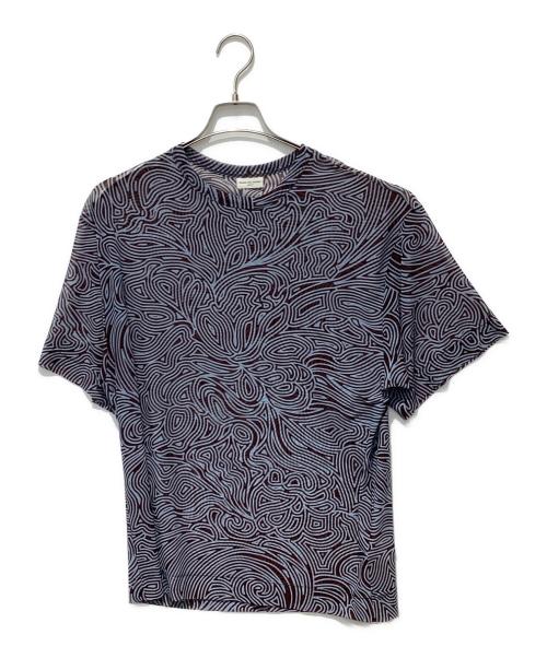 DRIES VAN NOTEN（ドリスヴァンノッテン）DRIES VAN NOTEN (ドリスヴァンノッテン) プリントメッシュＴシャツ ブラウン サイズ:Sの古着・服飾アイテム