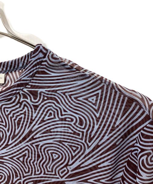 DRIES VAN NOTEN（ドリスヴァンノッテン）DRIES VAN NOTEN (ドリスヴァンノッテン) プリントメッシュＴシャツ ブラウン サイズ:Sの古着・服飾アイテム