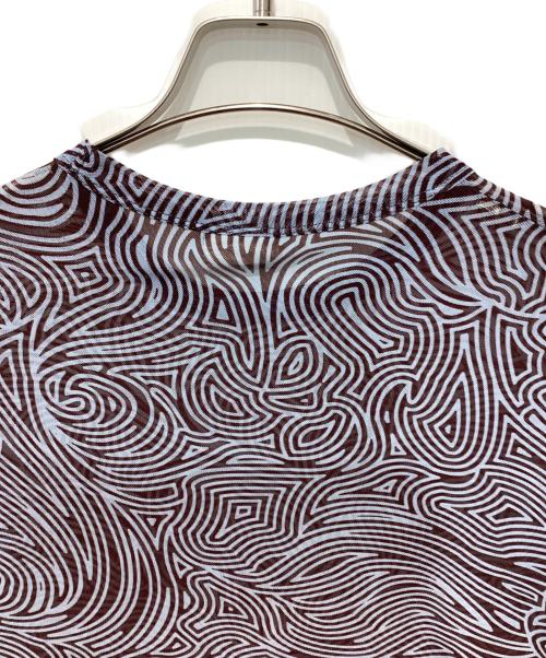 DRIES VAN NOTEN（ドリスヴァンノッテン）DRIES VAN NOTEN (ドリスヴァンノッテン) プリントメッシュＴシャツ ブラウン サイズ:Sの古着・服飾アイテム